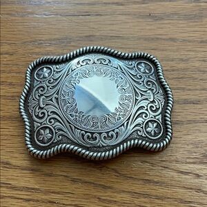 Ornate Silver Belt Buckle